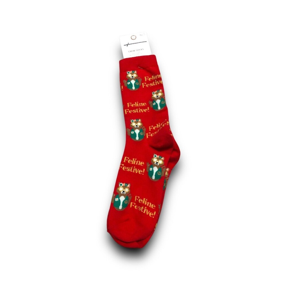 American Eagle "Feline Festive!" Women's Crew Socks